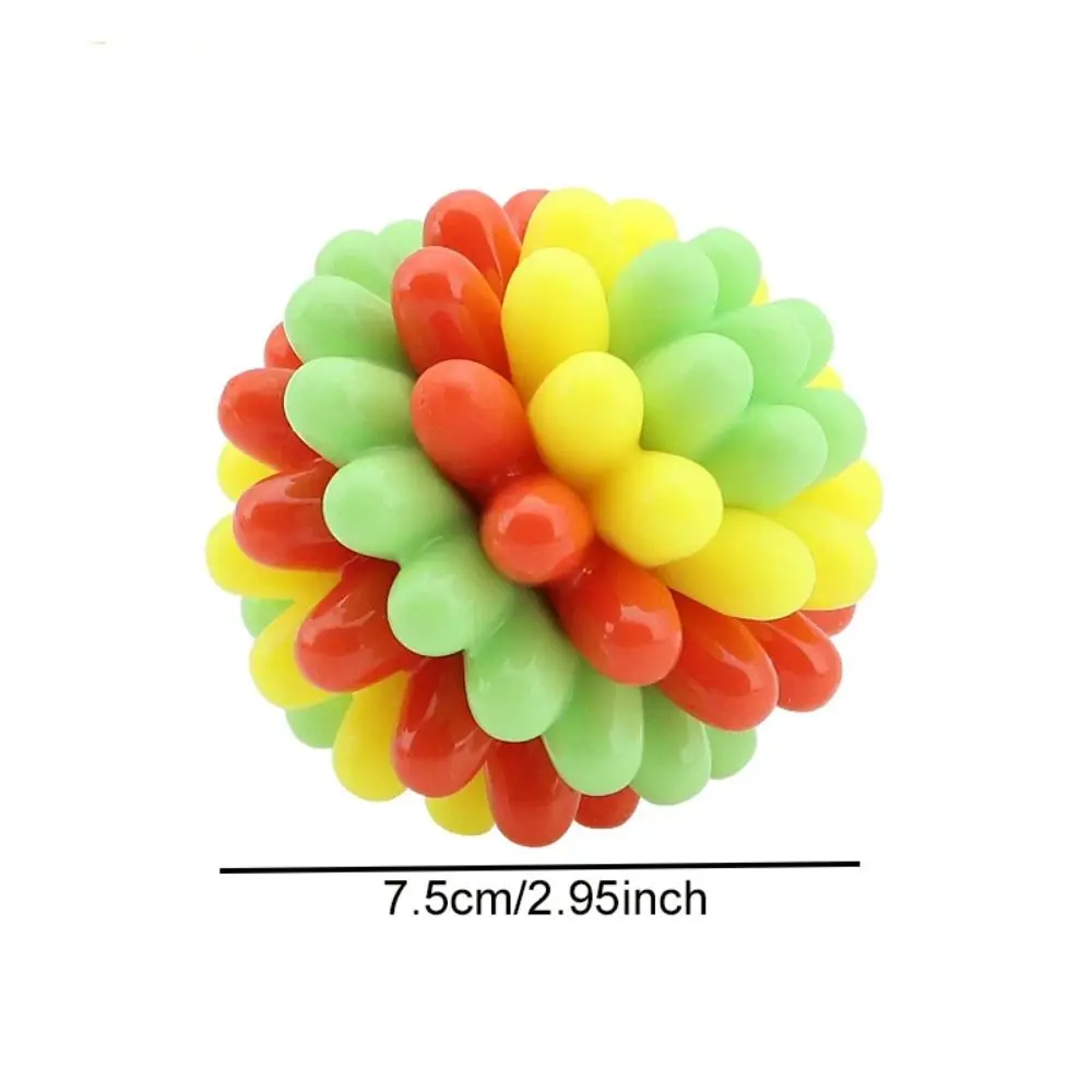 Multifunctional Bite Resistant Dog Elastic Ball Colorful High Elastic Pet Chewing TPR Dog Tooth Cleaning Relieve Boredom