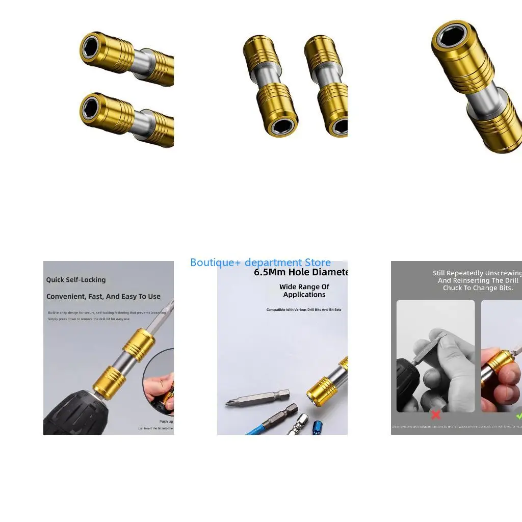 E1PD Double Ended Hexagon Shanks Adapter 54Mm Length With Automatic Locking Mechanism for Household