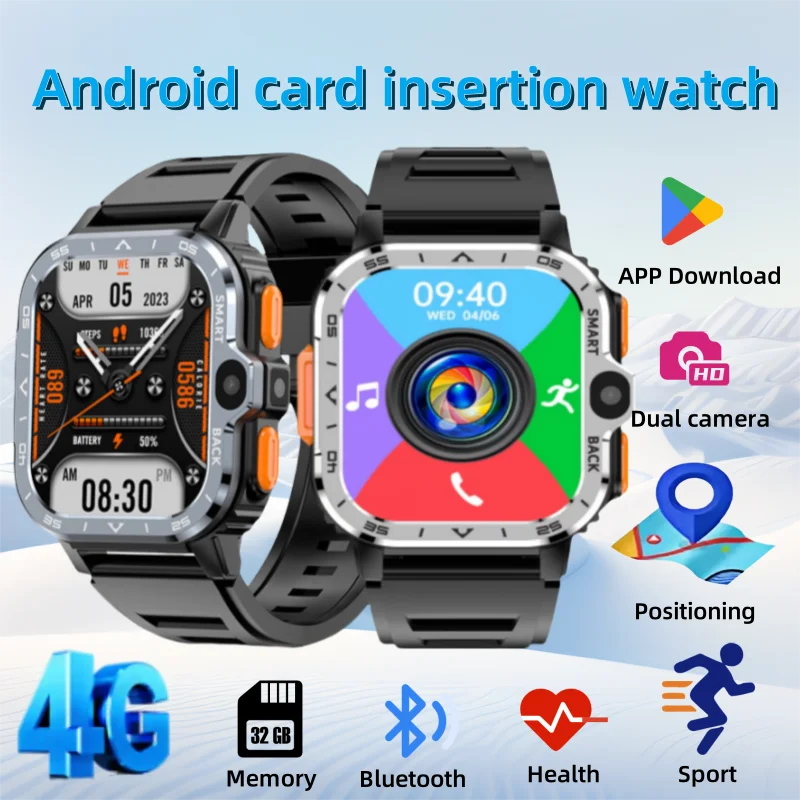 

Полная сеть 4G, Android-система, умные часы PGD, 2,03 дюйма, большой экран, 8 ГБ + 128 ГБ, SIM-карта, двойная камера, Wi-Fi, GPS, NFC