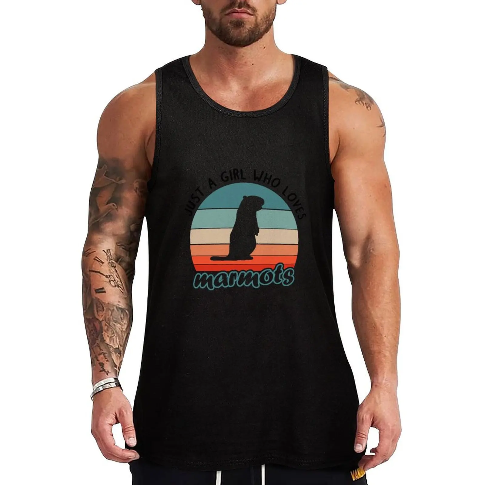

Girl marmot lover women design nature Tank Top Men's sports t-shirt sexy clothes men t-shirts man gym top