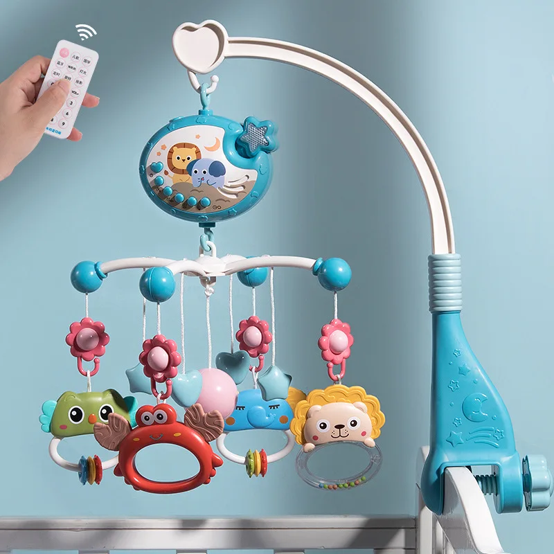 별 프로젝션 아기 침대 울림 톤, 아기 모바일 원격 제어, 신생아 침대 울림 톤 장난감