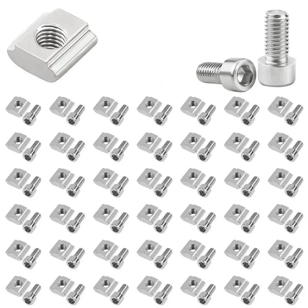 20pcs/bag Quality Stainless Steel European Standard Aluminum Profile Fasteners Stable Structure Reliable Connection Slider Nuts