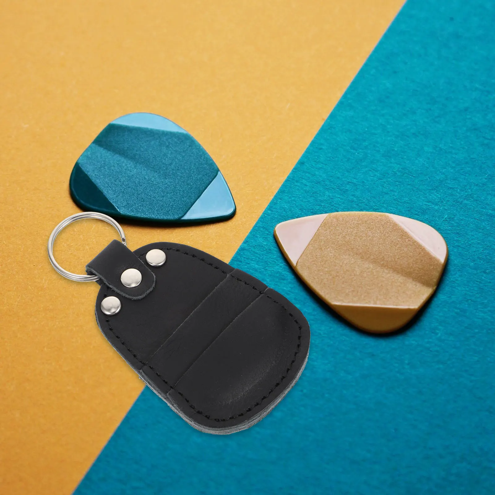 

Guitar Pick Bag Plectrum Storage ganizer Pouch Picks Wallet Holder Cowhide Strong Durable Protect Scratch Bump Shake Guitar