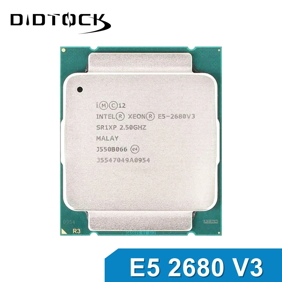 معالج Intel Xeon E5 2680 V3 2680V3 2.5 جيجا هرتز 12-Core LGA 2011-3 CPU