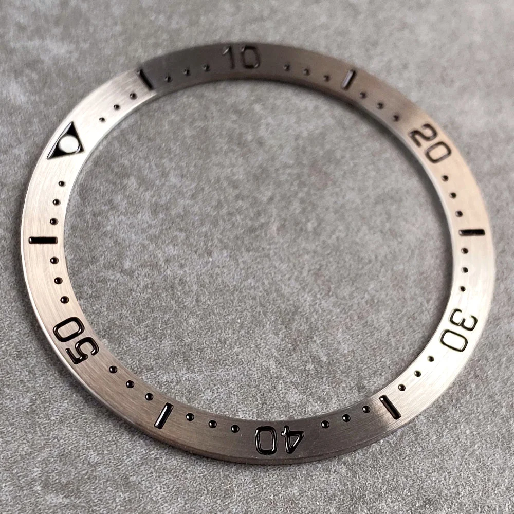 Плоское серебристое стальное кольцо-вставка 38 мм * 31,5 мм для SKX007 3,8, запчасти для механических часов для дайвера