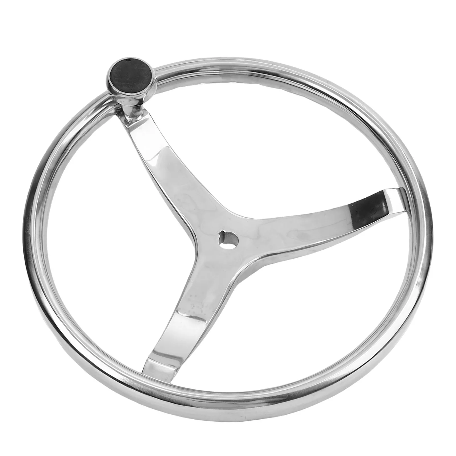 Substituição de volante marinho 13-1/2 Polegada volante de barco de aço inoxidável 3 raios para eixo cônico de 3/4 Polegada