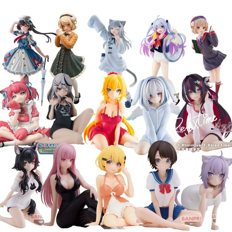 Brand New Genuine Bandai Leisure Time Virtual Idol Amagi Neko Shigure Hagoromo Figure Gift Ready-made Ornaments in Stock