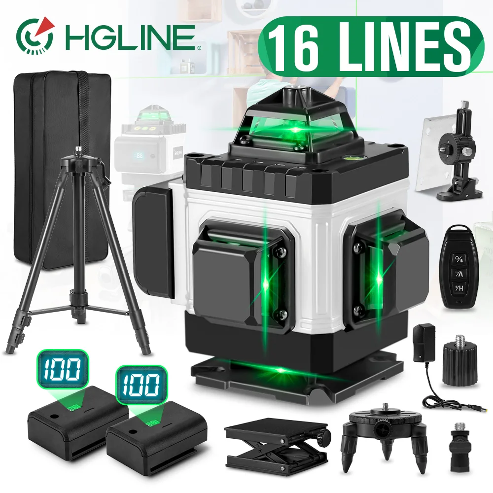 HGLINE Professionelle 16-Linien-Laser-Nivelliergerät mit APP-Fernbedienung, selbstnivellierend, 360° ° Horizontale und vertikale Laserwaage – Detail 3