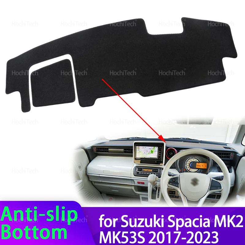 For Suzuki Spacia MK2 MK53S 2017-2023 Dashboard Cover Board Anti-Slip Mat Protect Pad Car Accessories Sunshade Carpet Rug