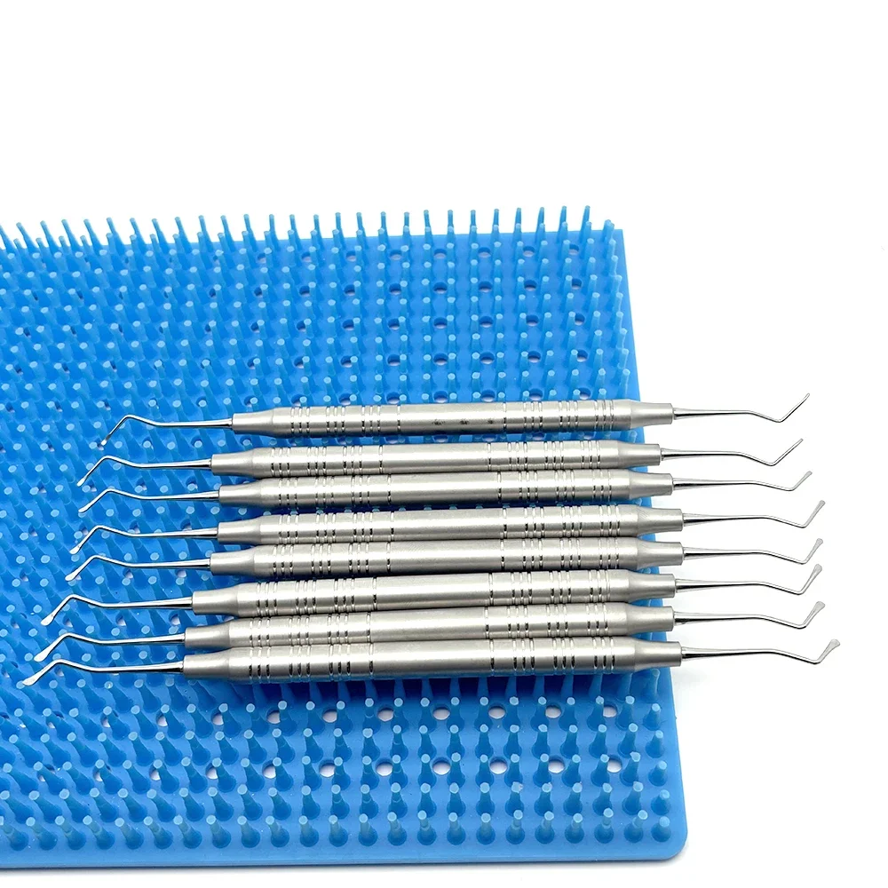 8 قطعة غريسي كوريت طقم الأسنان 0.8-2.2 مللي متر الفولاذ المقاوم للصدأ مقياس اللثة الأسنان الجير مزيل أدوات طبيب الأسنان #2