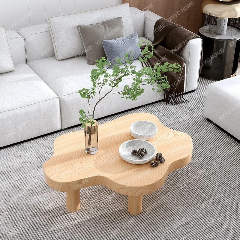 

M household solid wood coffee table, living room small apartment creative special-shaped side table