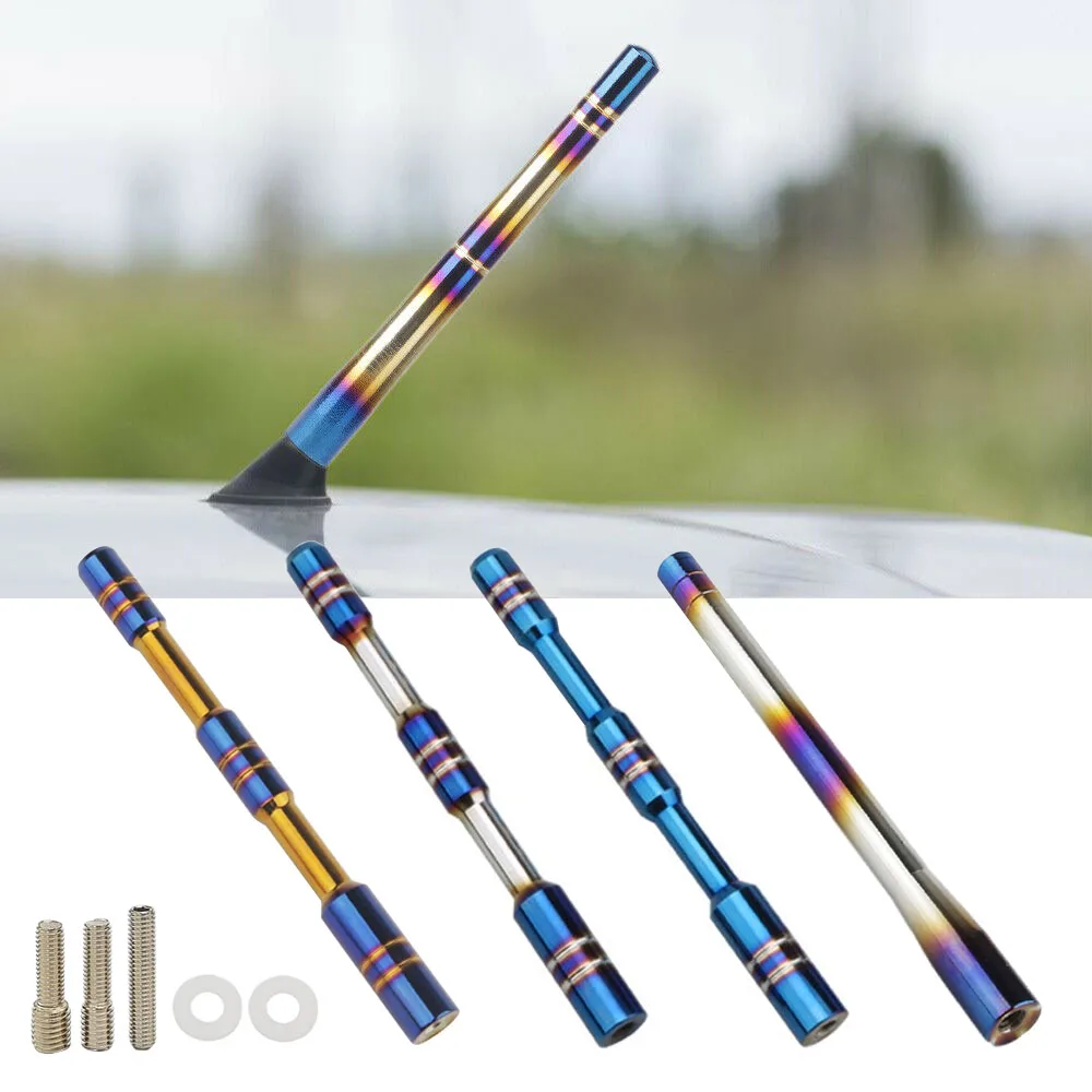 

13cm Universal Aluminum Roof Antenna - Enhanced FM/AM Signal Reception for Cars (Short Whip Design)2