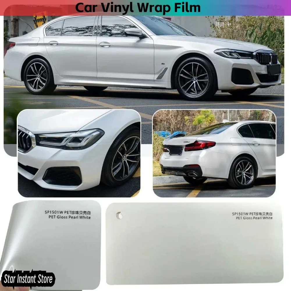 

Flashing Pearl White Vinyl Wrap Film 17M, PET Vehicle Car Sticker, Multi-Color Options Available