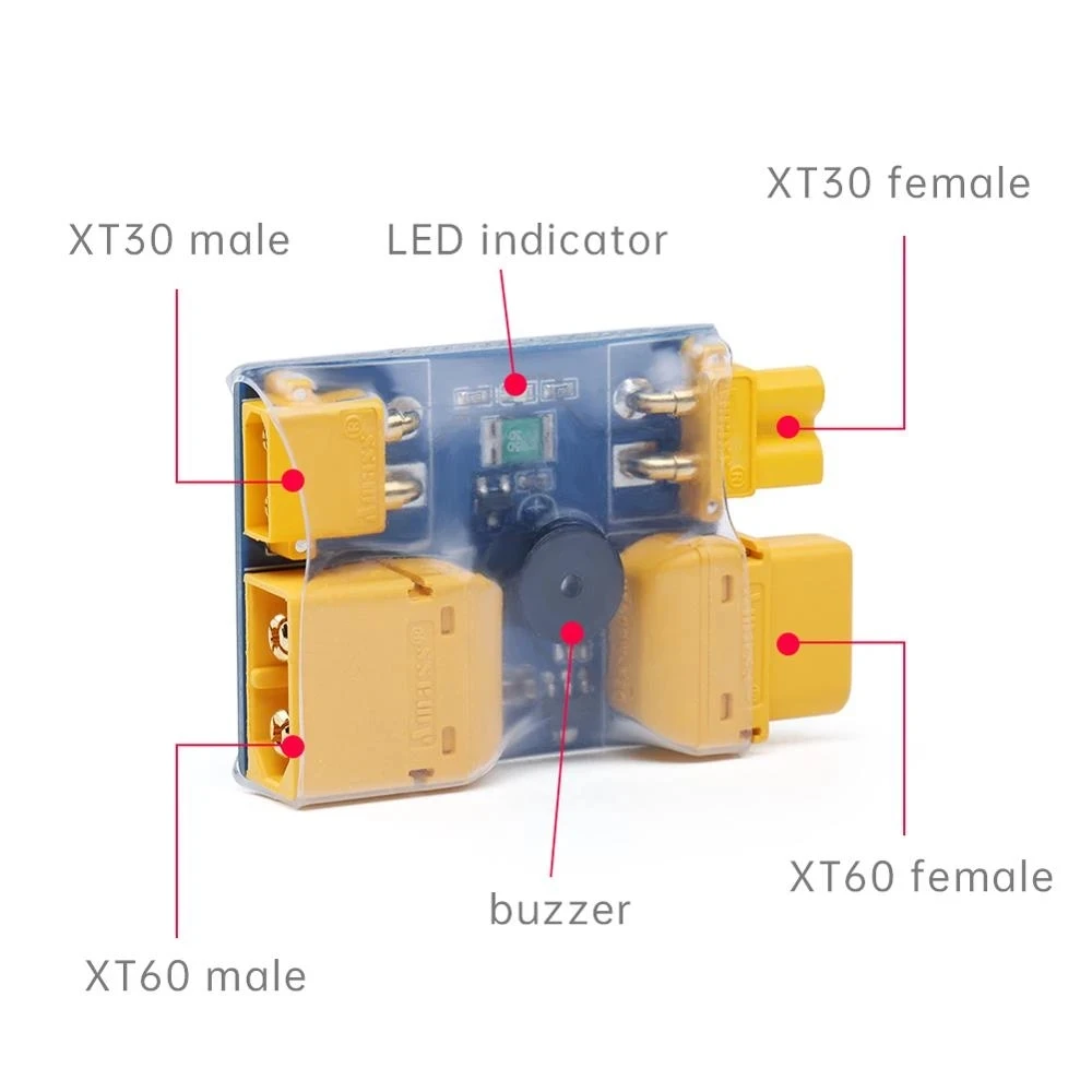 

Iflight Fuse Protector Xt30/xt60 Fpv Unmanned Aerial Vehicle Anti Short Circuit Component Bb Sound Intelligent Smoke Suppressor