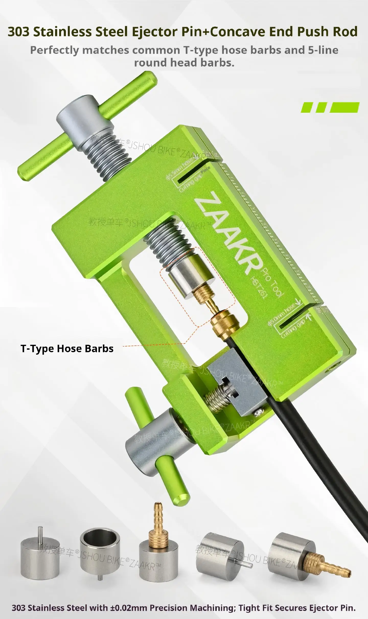 ZAAKR 2-in-1 Hydraulikschlauch-Nadeltreiber, CNC-Aluminiumlegierung, passend für Shimano BH59 BH90 SRAM Tektro Fahrrad-Hydraulikscheibenbremsen – Detail 13