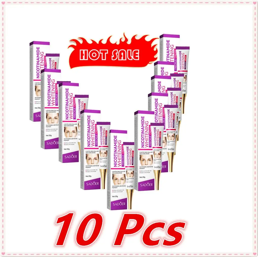 

10 Pcs Nicotinamide Whitening Freckles Cream Remove Melasma Dark Spot Acne Marks Lightening Brightens Skin Tone Face Ski