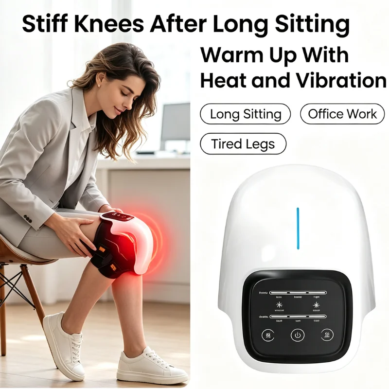Electronic Knee Massager Wireless Air Pressure Vibration Warm Compress Leg Joint Support Knee Comfort Daily Use