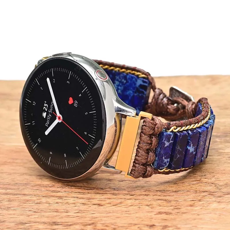 20mm 22mm Bohemian Watch Band For Samsung Galaxy Watch 4 5 6 7 40mm 44mm Natural Stone Strap For Amazfit GTS 4/Huawei GT4/3/2/2e