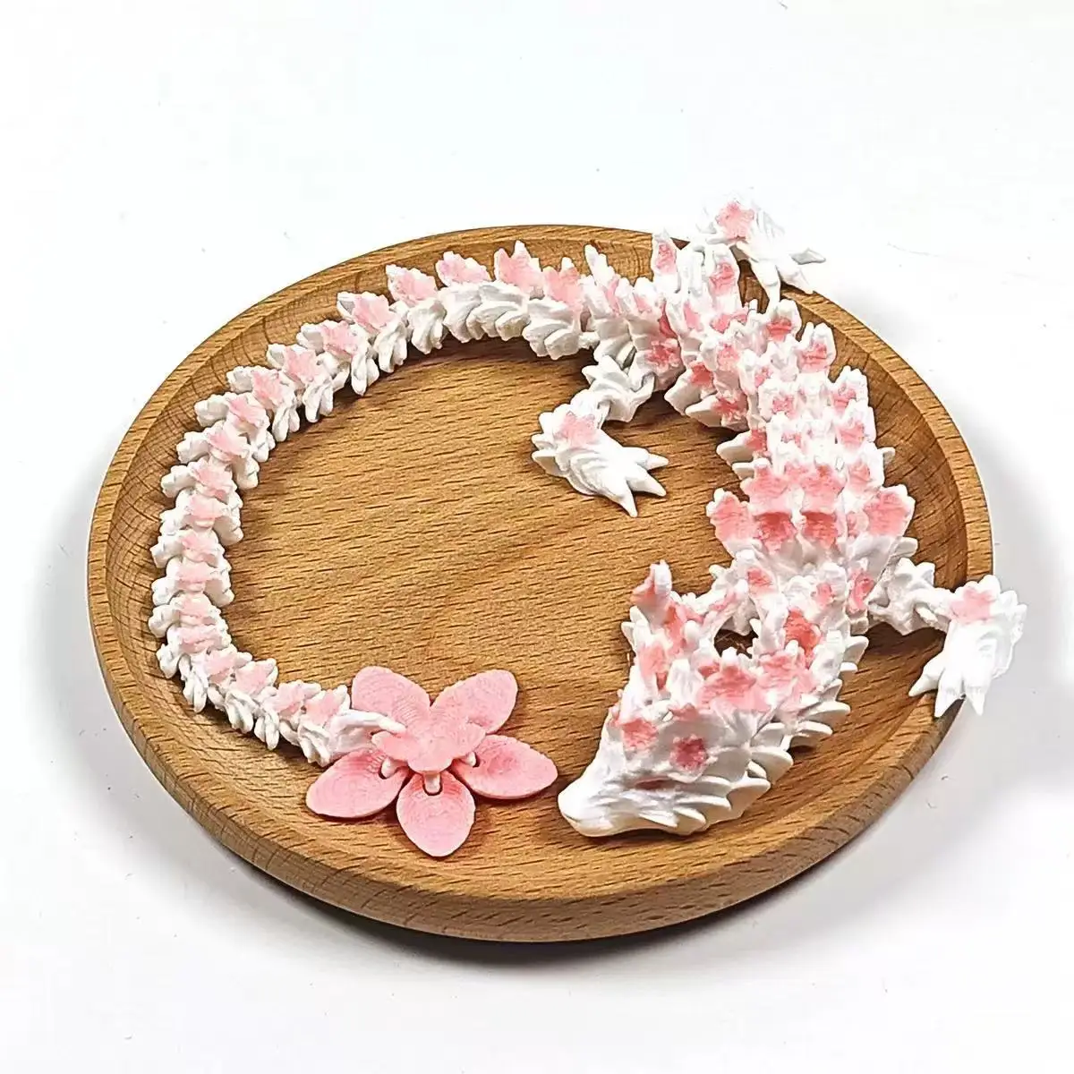27.5/40cm 3D Printed Cherry Blossom Dragon Movable Joint Articulated Dragon Action Figures Home Desktop Ornament Xmas Gifts