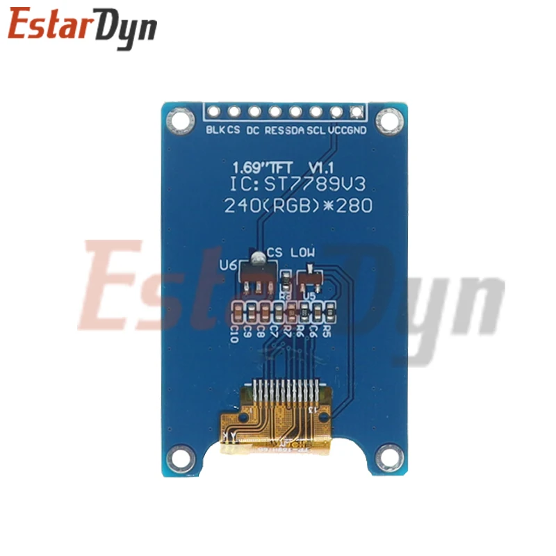 Imagem -02 - Lcd Color Display Screen Module Controlador Driver Board Spi Interface Tft Ips 240x280 240x280 169 St7789