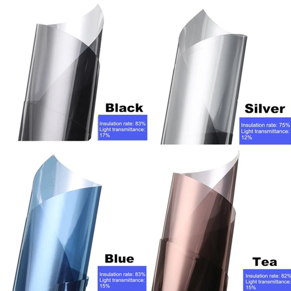 Window Privacy Film Sun Blocking Mirror Reflective Tint One Way Heat Control Vinyl Anti UV Window Stickers for Home and Office