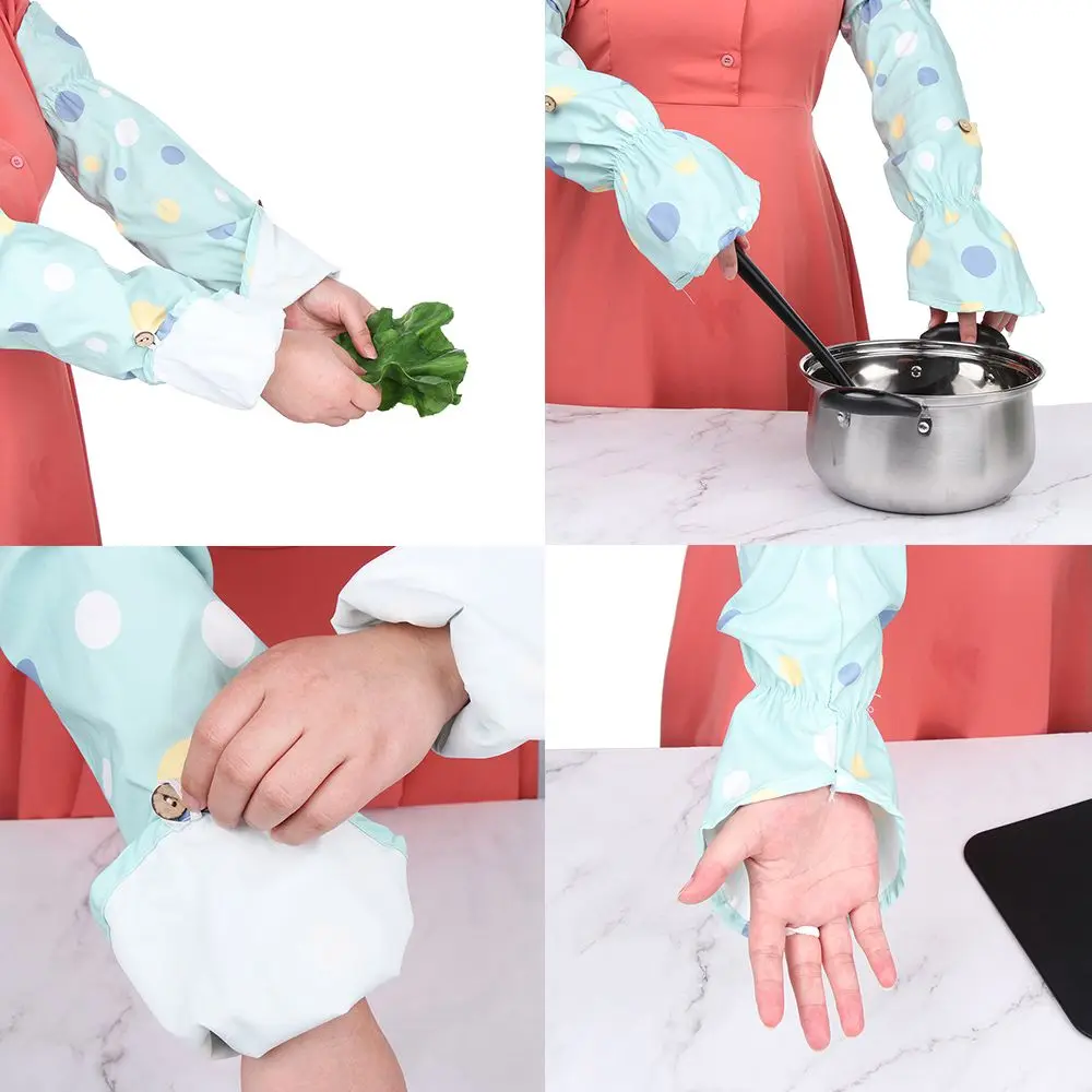 Kitchen Cooking Supplies Long Section Waterproof Oil Proof Oversleeves Arm Protector Cleaning Protective Anti-fouling Sleeve