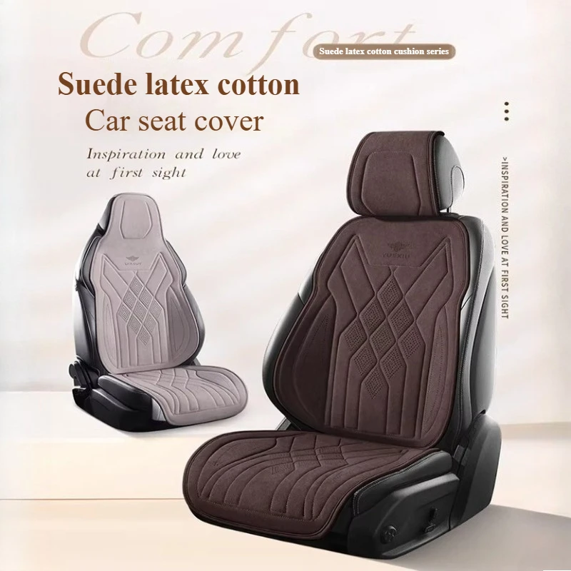 

High-end Suede Car Seat Covers All Seasons Universal Car Seat Protectors Full Set Car Accessories Interior Non Slip Seat Cushion