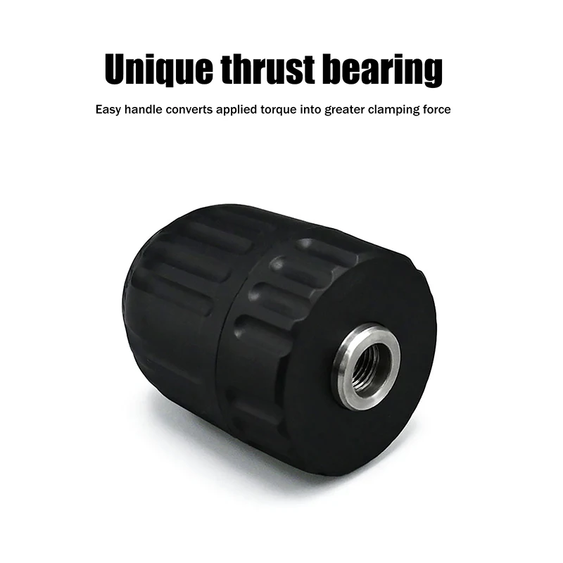 

1Pcs 0.8-10mm Keyless Drill Chuck 3/8" to 24UNF Thread 1/4" Hex Shank Quick Change Adapter Steel Quick Connection