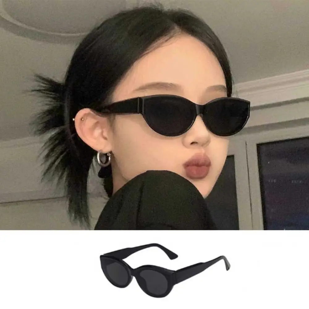

New Fashion Cat Eye Sunglasses Summer Outdoor Oval Frame Sunglasses Vintage Sun Shades Glasses Elliptic Square Eyewear Women Men