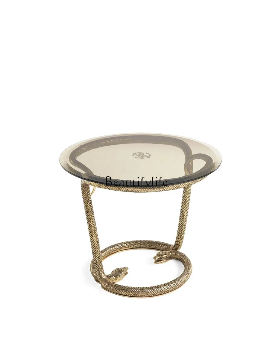 

LD33Modern High-End Glass Corner Table Living Room Home Side Table