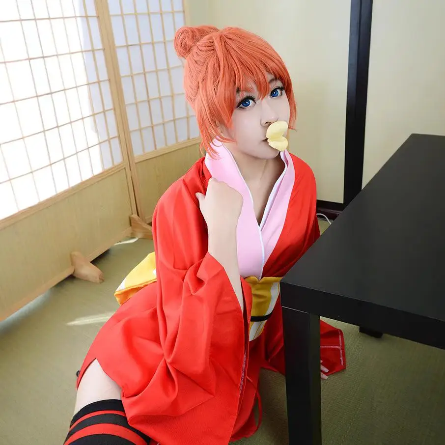 

Anime Cosplay Women's Outfit with Over-Knee Sos Yorozuya Gintoki Kikyo Costume Traditional Japanese Kimono Sle Spring 2025
