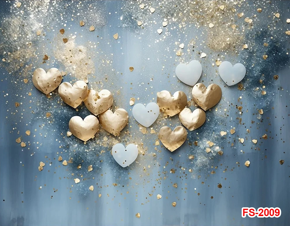 Cerimonia di nozze tenda blu amore fiori Glitter dorati fondali per candele maternità fotografica sfondi per ritratti per adulti