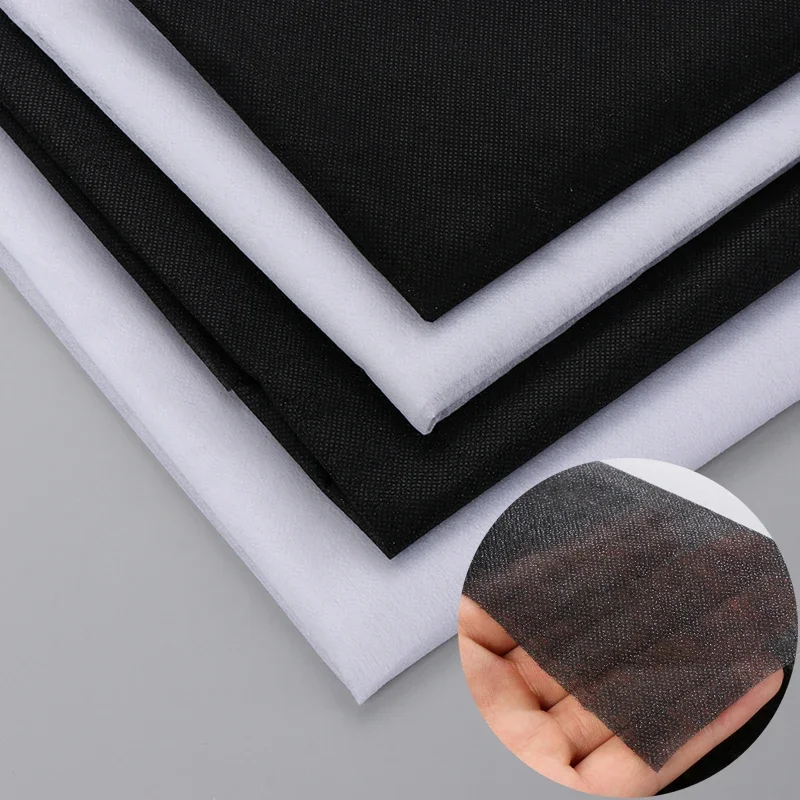 100x100cm Non-woven Iron-On Interlining Single-Sided Adhesive Lining Sewing Interlining Lightweight Fusible Polyester DIY Crafts