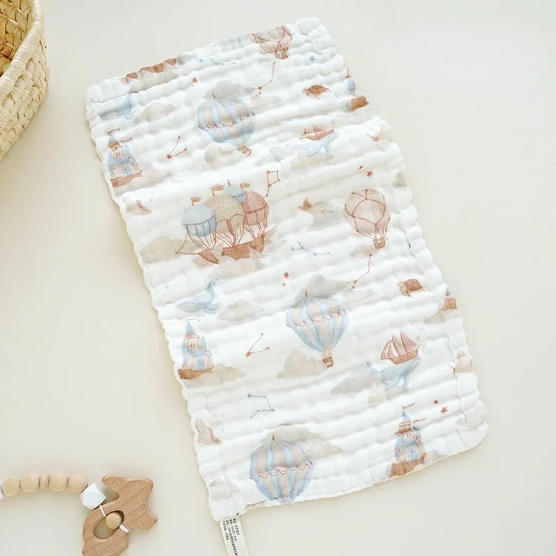 25X50CM Baby Face Towel 6 Layer Soft Cotton Muslin Burp Cloths Newborn Saliva Towels Children\'s Bath Accessories