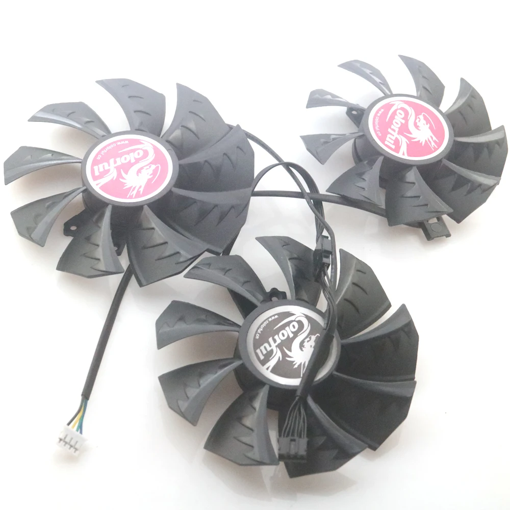 3pcs/Lot 12V VGA Fan For COLORFUL RTX3090 RTX3080 RTX3070 RTX3060 BattleAx Graphics Card Cooling Fan 4Wire 4Pin