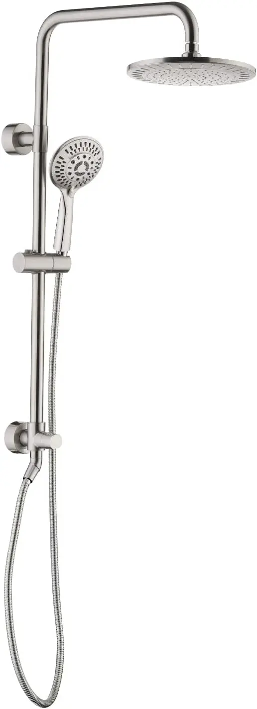 

BRIGHT SHOWERS Rain Shower heads system including rainfall shower head and handheld shower head with height adjustable holder, s