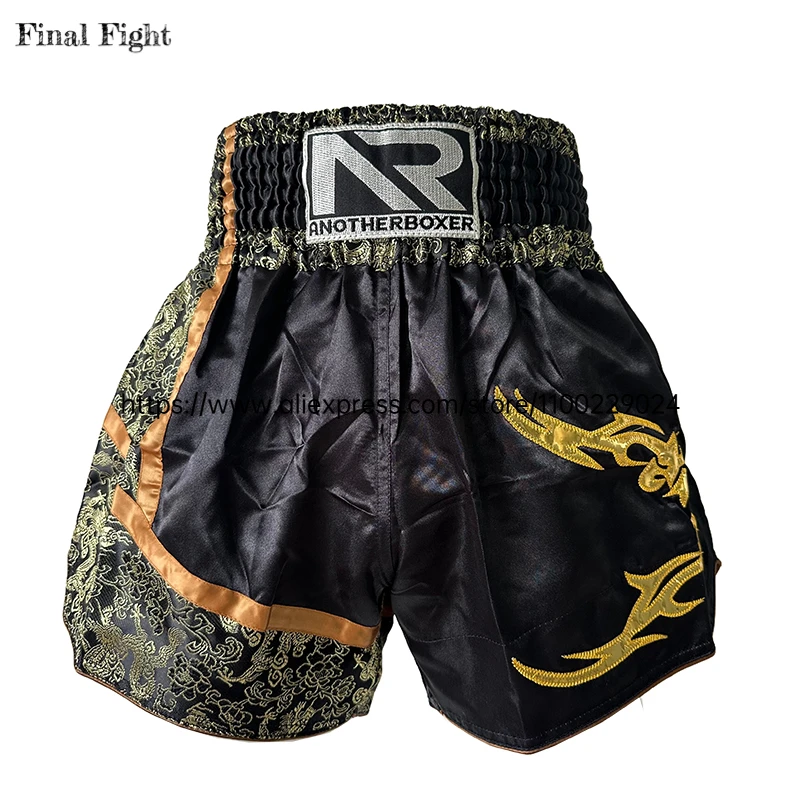 Authentic Thai Boxing Shorts for Men Women Child Muay Thai Shorts Moisture-Wicking Split Side Perfect for MMA, BJJ, Martial Arts