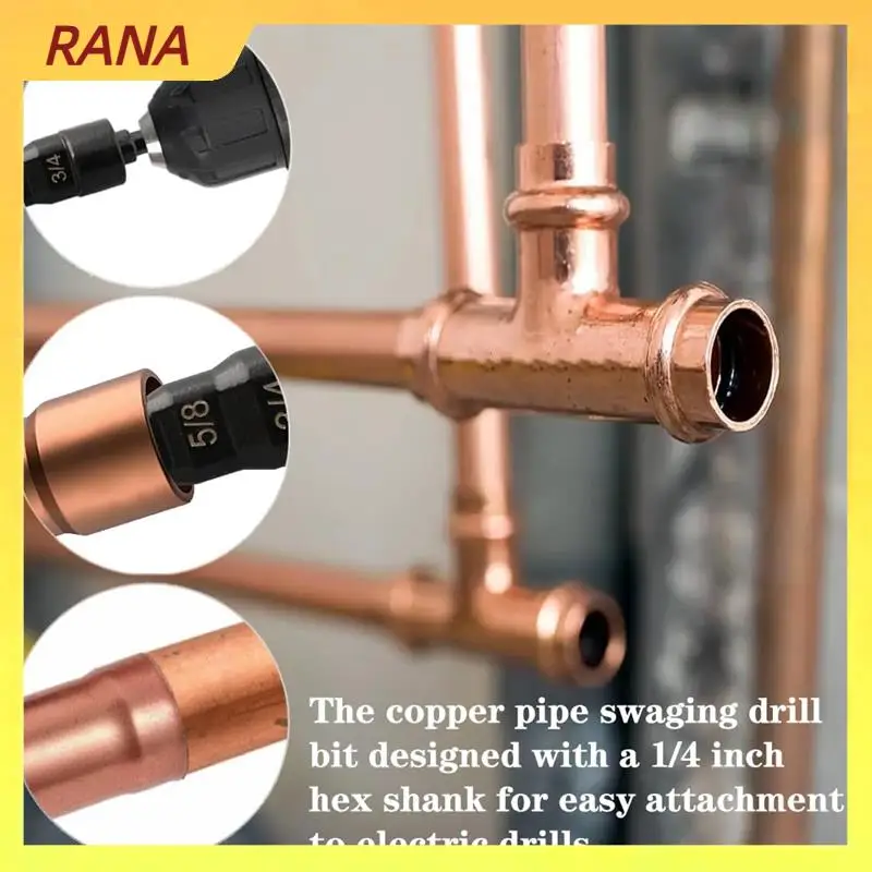RANA 2 STKS Koperen Buis Expander, 5 In1 Airconditioner Koperen Pijp Swaging Affakkelen Boren Reparatie Tool