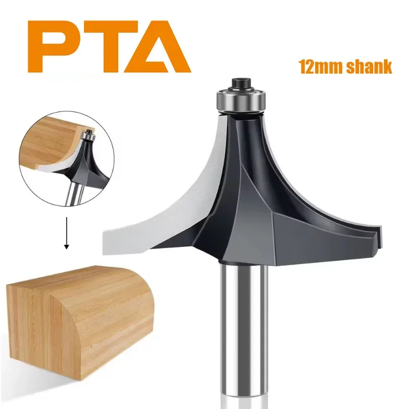 

12mm shank Corner Round Over Router Bit with BearingMilling Cutter Black for Wood Woodwork Tungsten Carbide Wood Working Bit