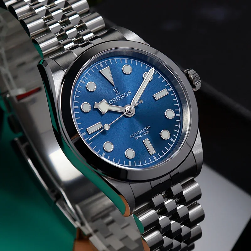 Cronos BB36 Mechanical Men Watch 36mm Automatic PT5000 Sapphire Glass Bushed Bracelet 10ATM L6036M