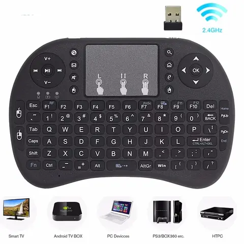 Wireless Keyboard Air Mouse Spanish French Azerty Russian Portuguese Brazil Language With Touchpad N Mini Backlit RGB PC TV Box