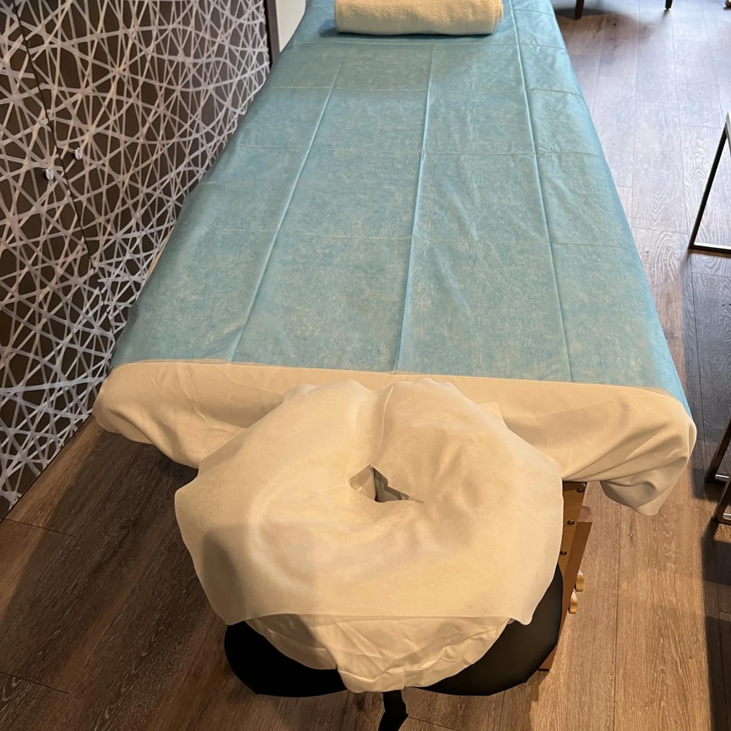 200 قطعة من أغطية المهد للوجه للاستعمال مرة واحدة - أغطية وجه للتدليك فائقة النعومة وغير لاصقة/أغطية مسند الرأس لطاولات وكراسي التدليك