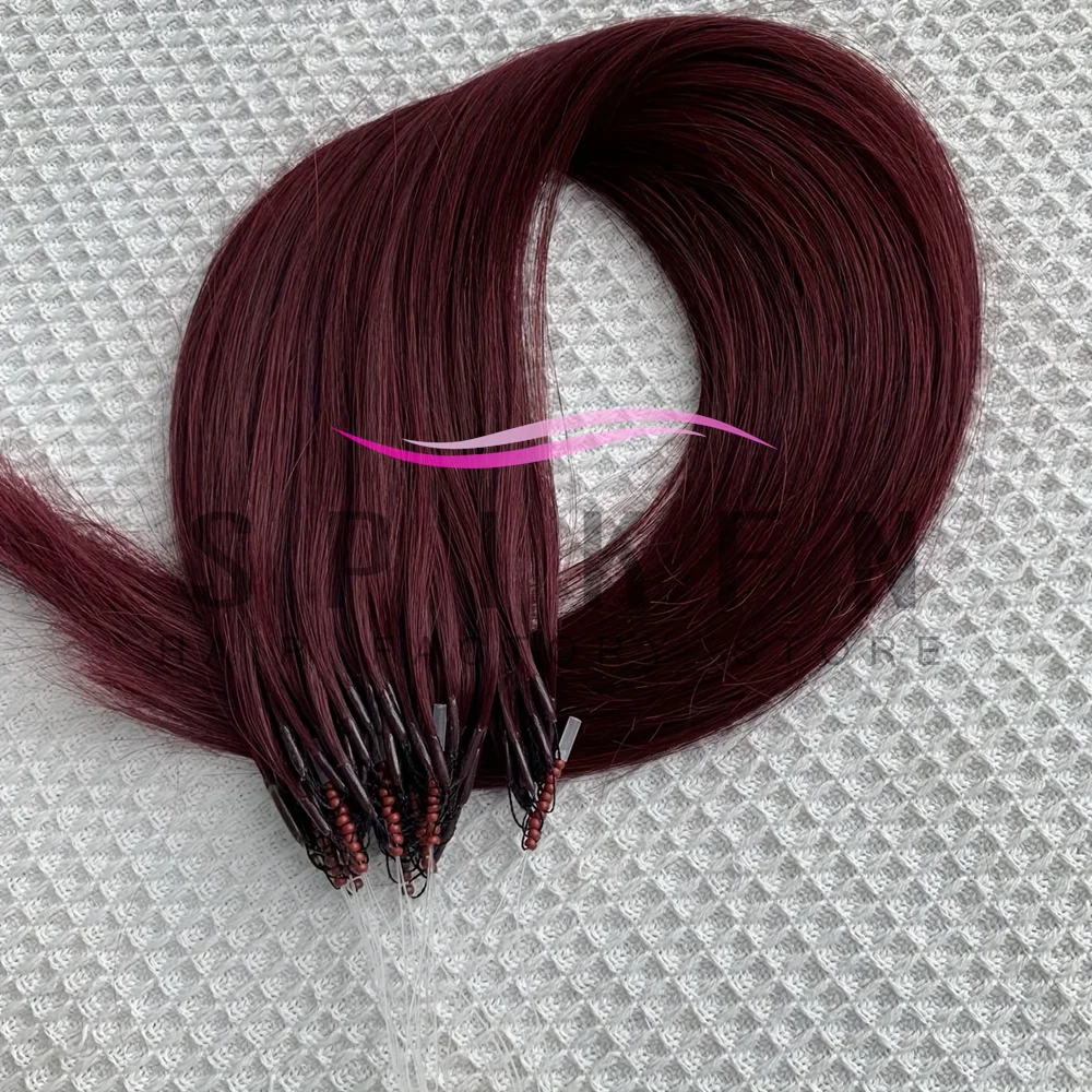 8D Human Hair Extensions 12-22 inch Nano Ring Link Extensions Machine Remy Human 30g Microlink Beads Hair 50pcs/pack for Women