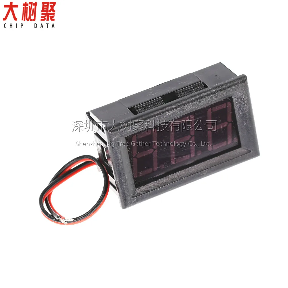 Two-wire DC Voltmeter Head 0.56in LED Digital Voltmeter DC4.5V-30.0V Reconnection Protection