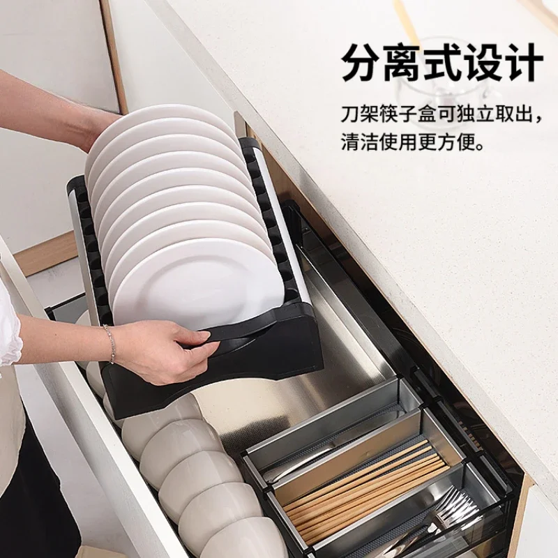 Built-in drawer cupboard seasoning storage rack