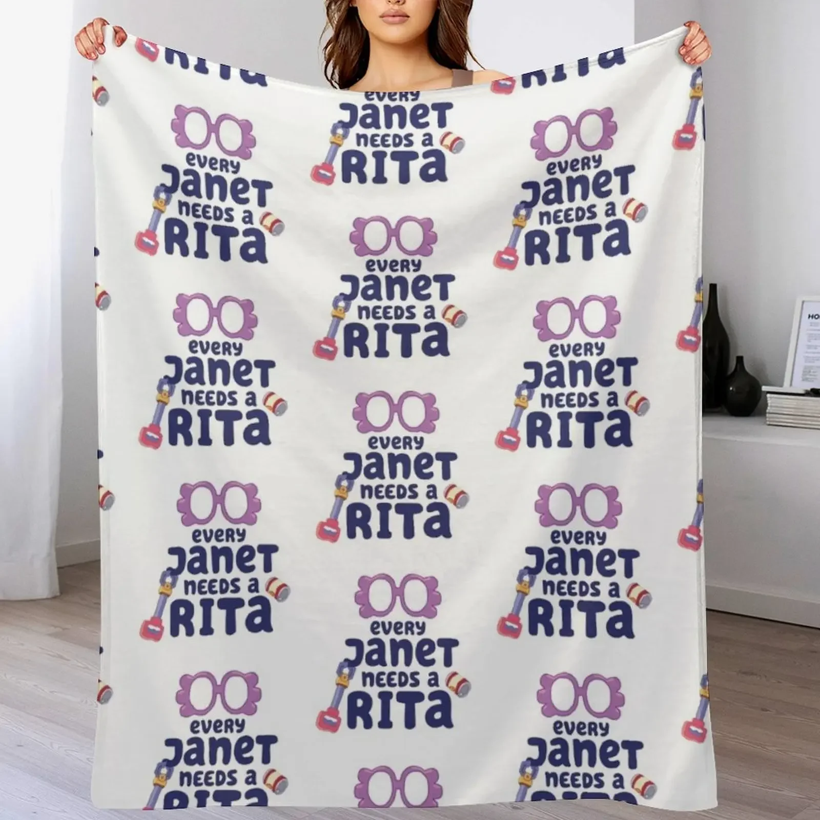 Every Janet needs a Rita Throw Blanket Long Lasting Soft Plush Blanket for Daily Use