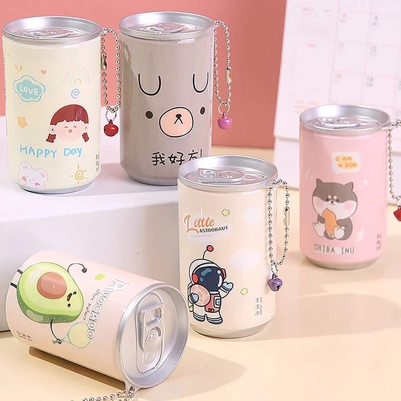 30 Pcs Canned Wet Wipes Portable Children Barreled Cleaning Cloths Creative Cartoon Cute Bucket Wipes With Small Bell Chain