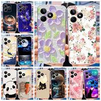 For Realme C51 Case Realme C53 RMX3760 Colorful Painted Cover Soft Silicone Cases For Realme C51 C 53 RealmeC51 RealmeC53 Fundas