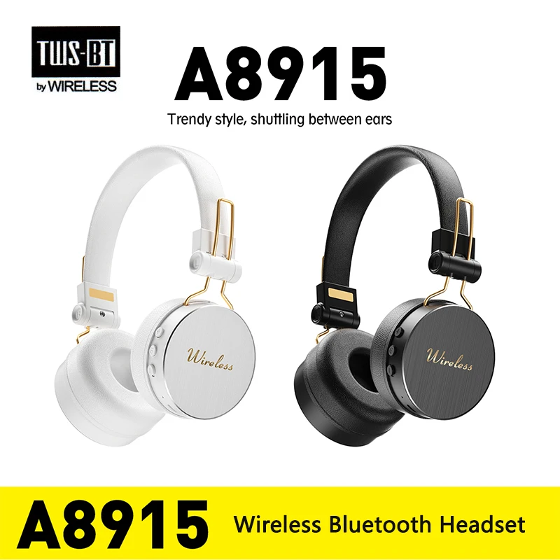 

Cool Wireless Bluetooth 5.3 Headphones Over Ear Hifi Stereo Headset True Sports With Earphones TF/AUX Music Player with HD Mic