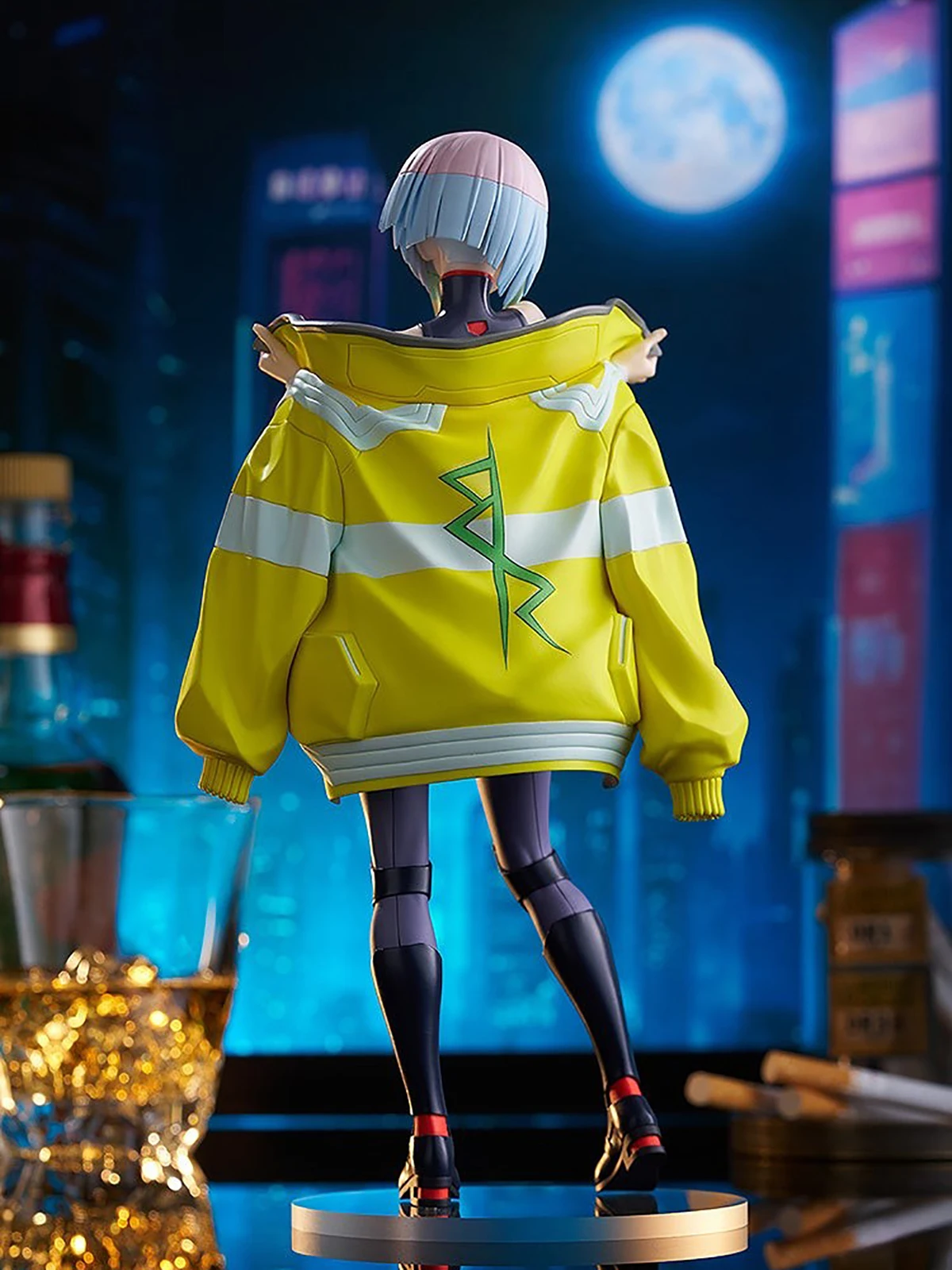 الأصلي حقيقية شركة ابتسامة جيدة رسمت مسبقا المنبثقة موكب Cyberpunk: Edgerunners لوسي L H = 25 مللي متر نموذج الشكل الديكور هدية